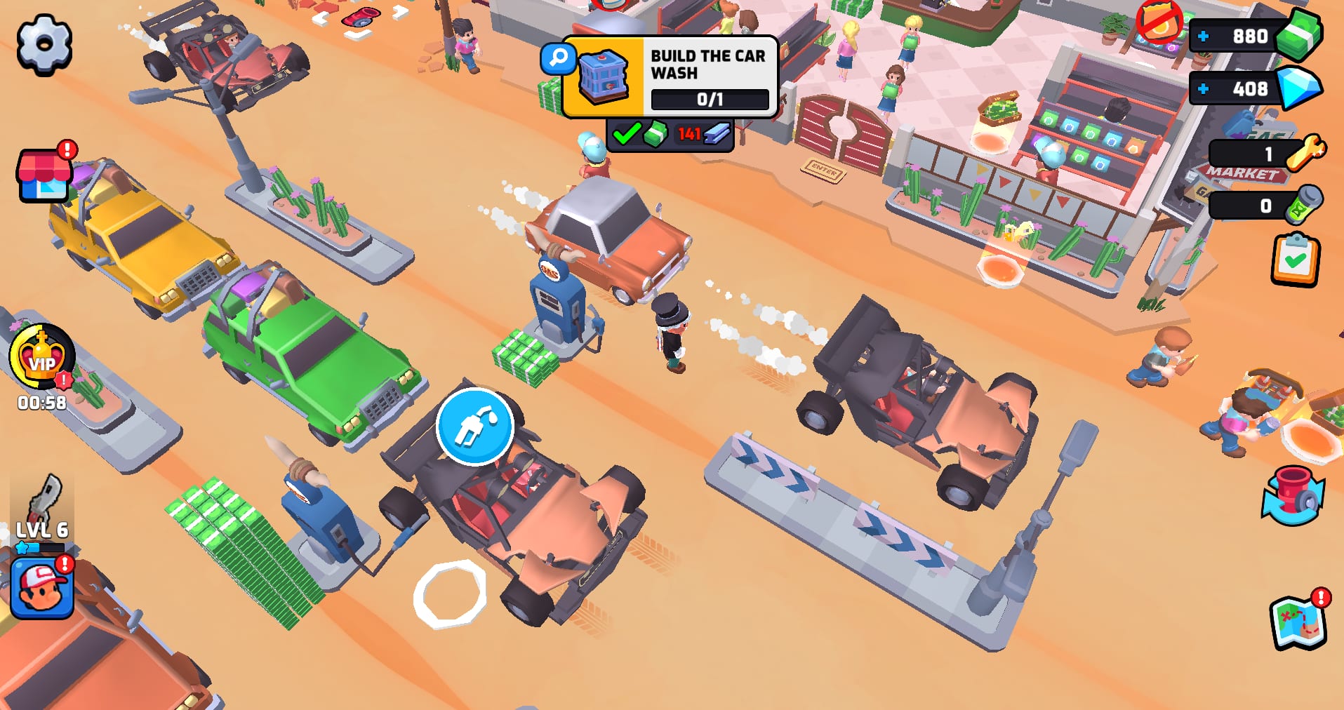 Screenshot 1 - gameplay of Gas Station